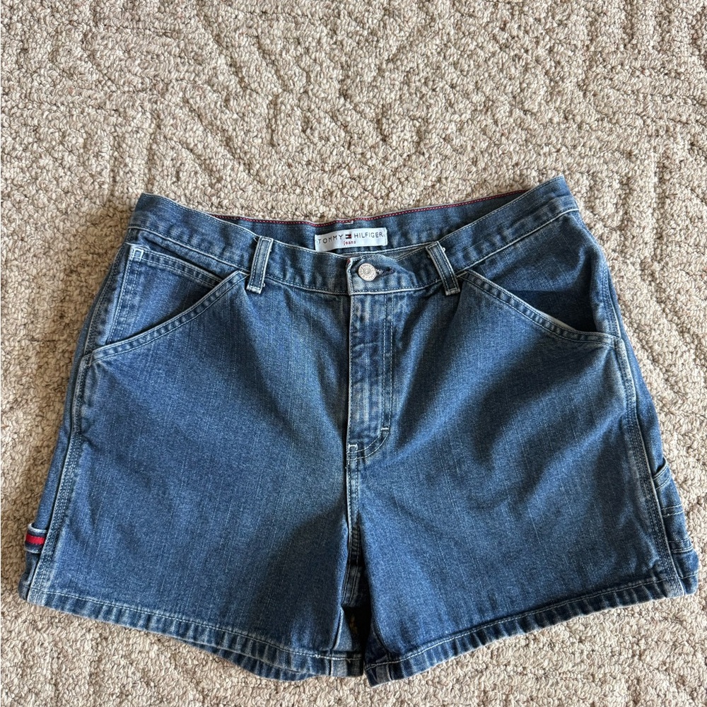 Tommy Hilfiger Blue Jean Shorts Casual Cut-Off Style
